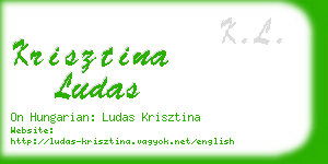 krisztina ludas business card